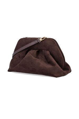 Clutch Tia Vegan Suede Marrone THE MOIRE' | TMFW25TSUE109EBONY